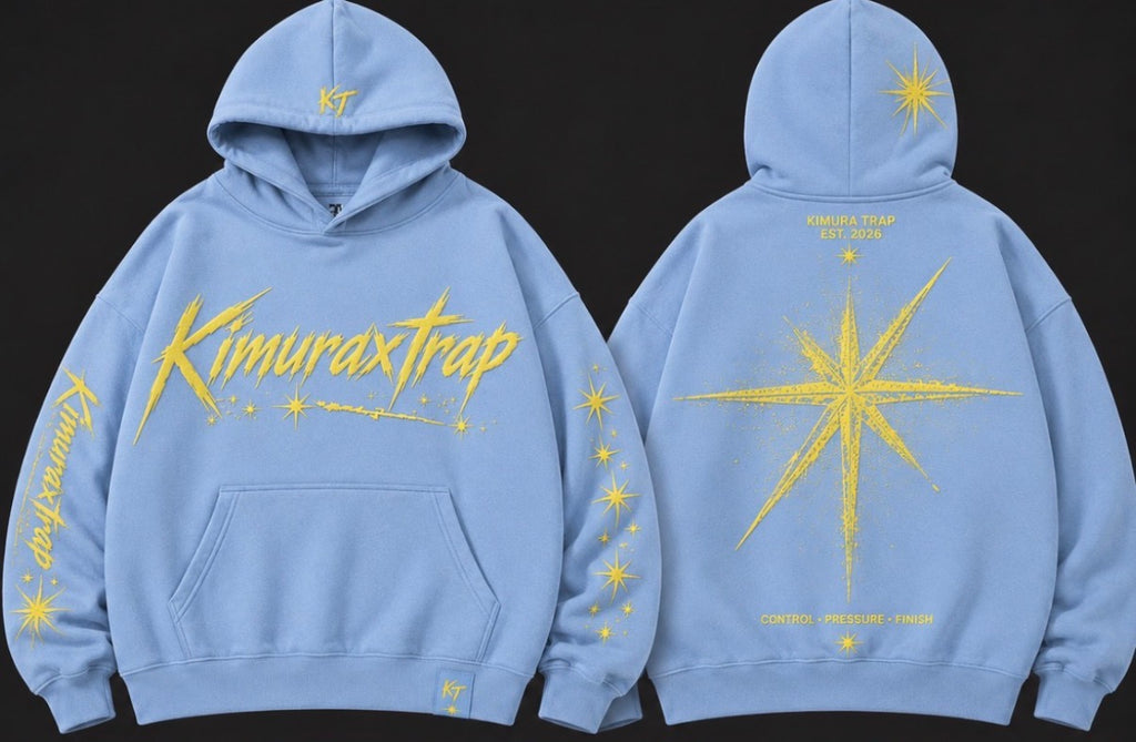 Kimuraxtrap- LIGHT BLUE SIGNAL- baggy hoodie
