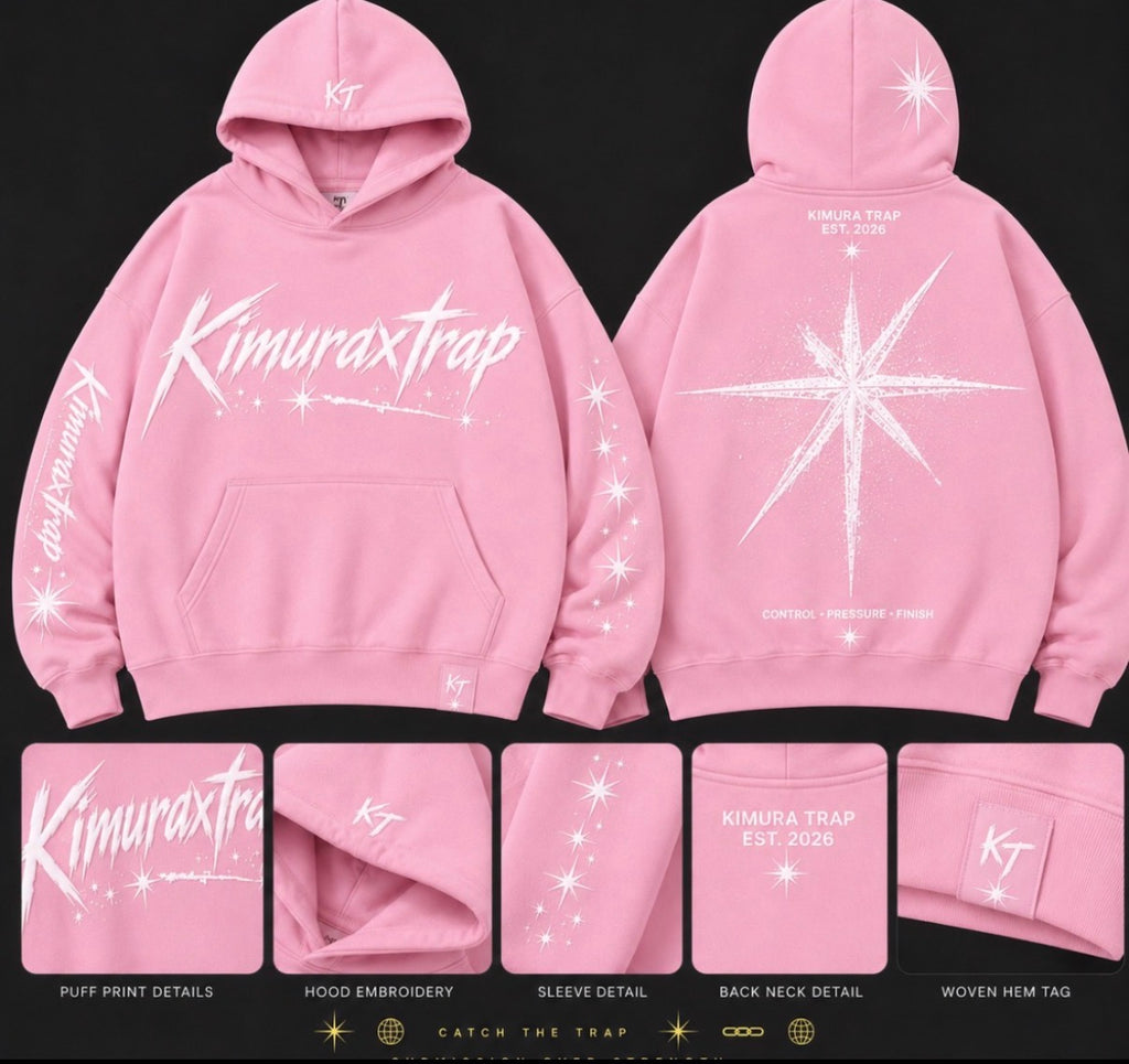 Kimuraxtrap- PINK SIGNAL- baggy hoodie
