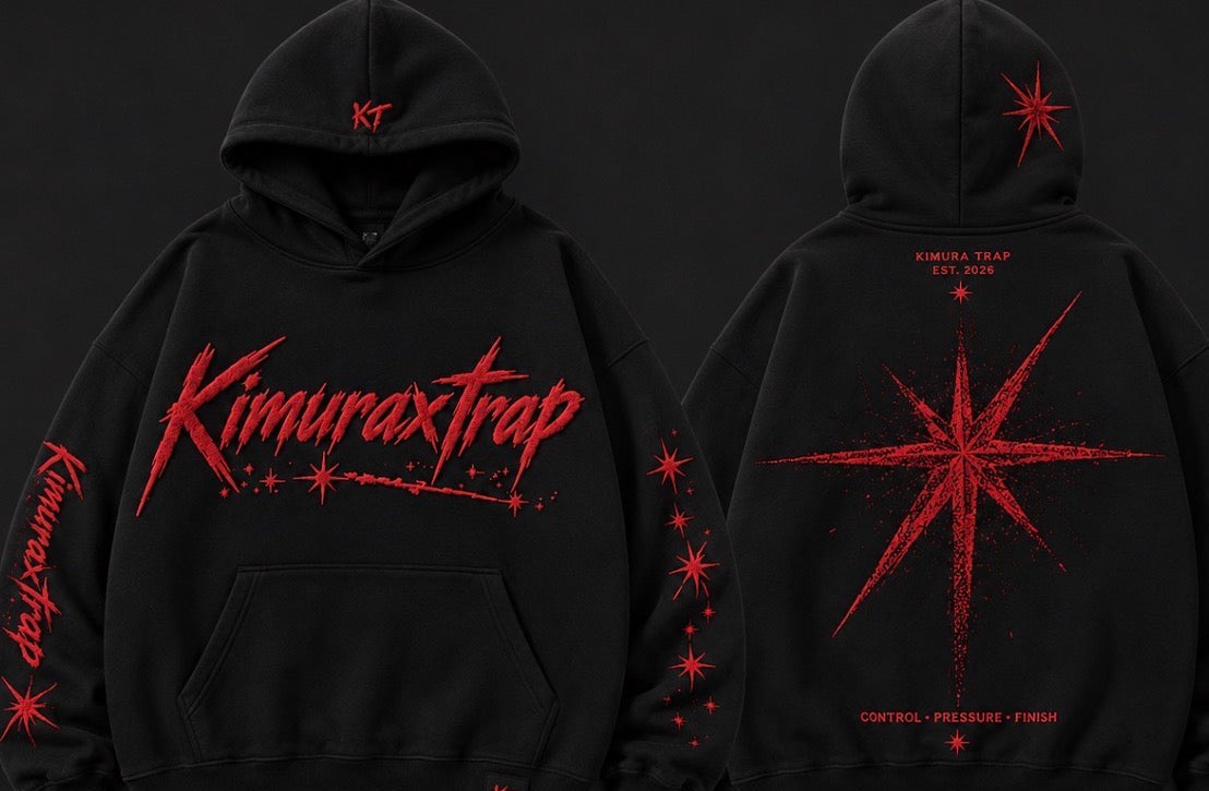 Kimuraxtrap- RED SIGNAL- baggy hoodie