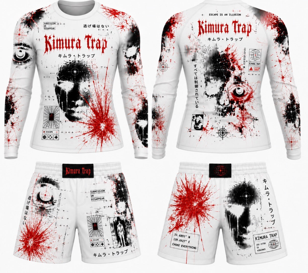 Kimura Trap™ — WOMENS WHITE NOISE (Rash guard set)