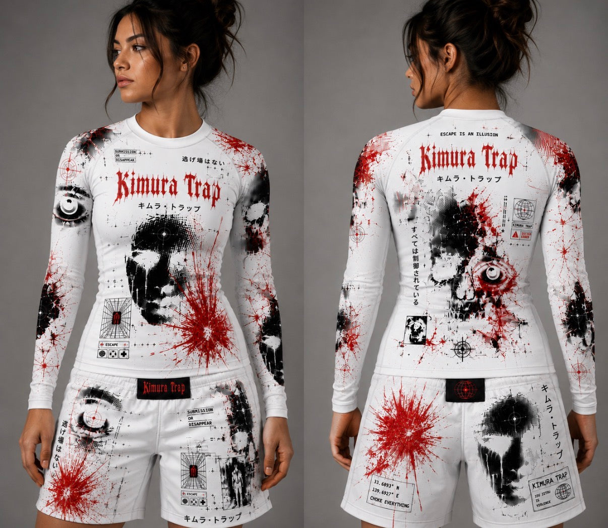 Kimura Trap™ — WOMENS WHITE NOISE (Rash guard set)