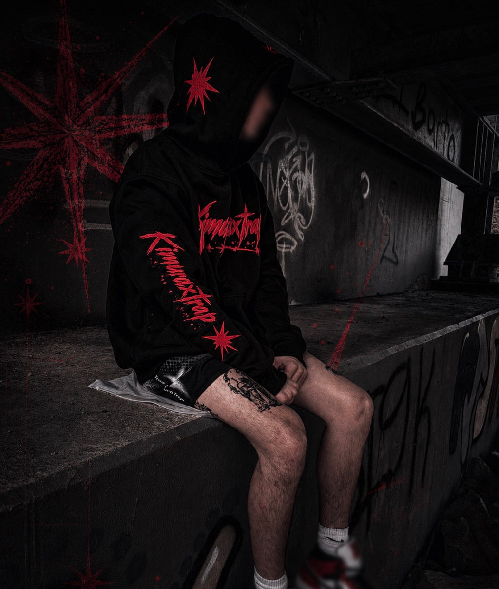 Kimuraxtrap- RED SIGNAL- baggy hoodie