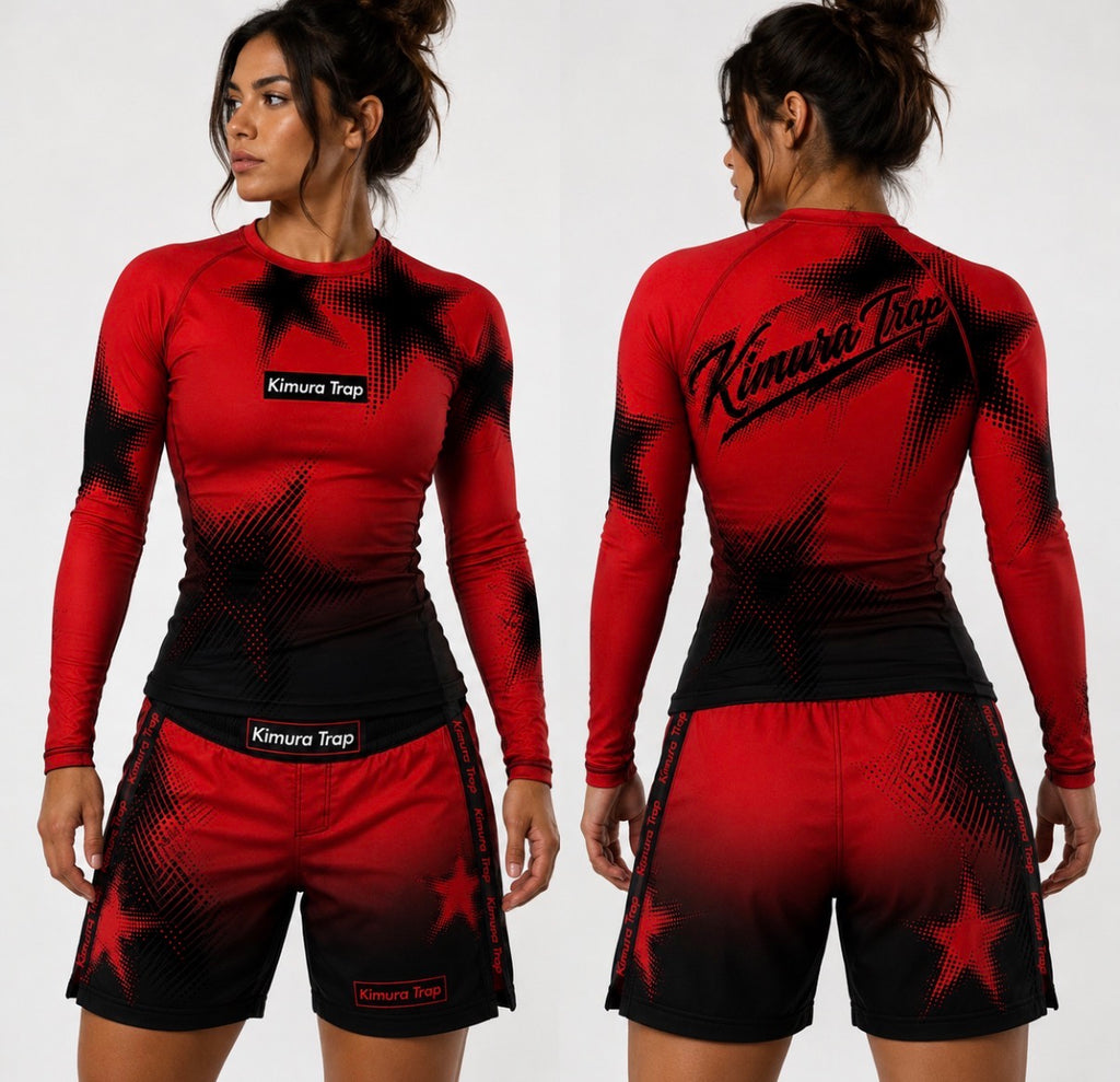 Kimura Trap™ — WOMENS CRIMSON TRAP (Rash guard set)