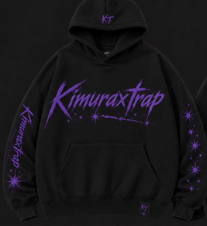 Kimuraxtrap- PURPLE SIGNAL- baggy hoodie