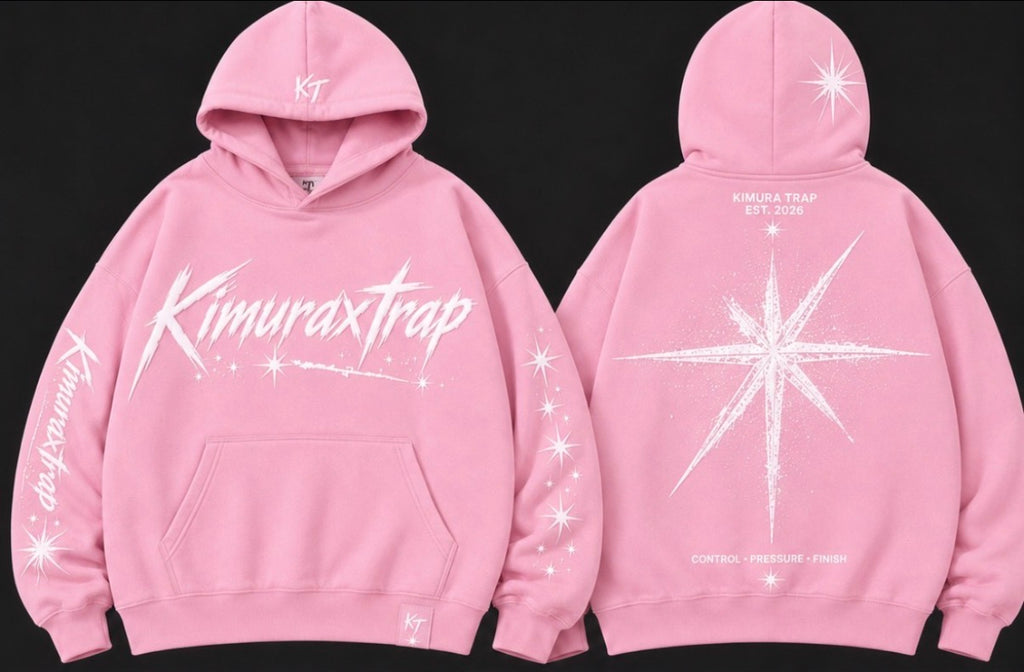 Kimuraxtrap- PINK SIGNAL- baggy hoodie
