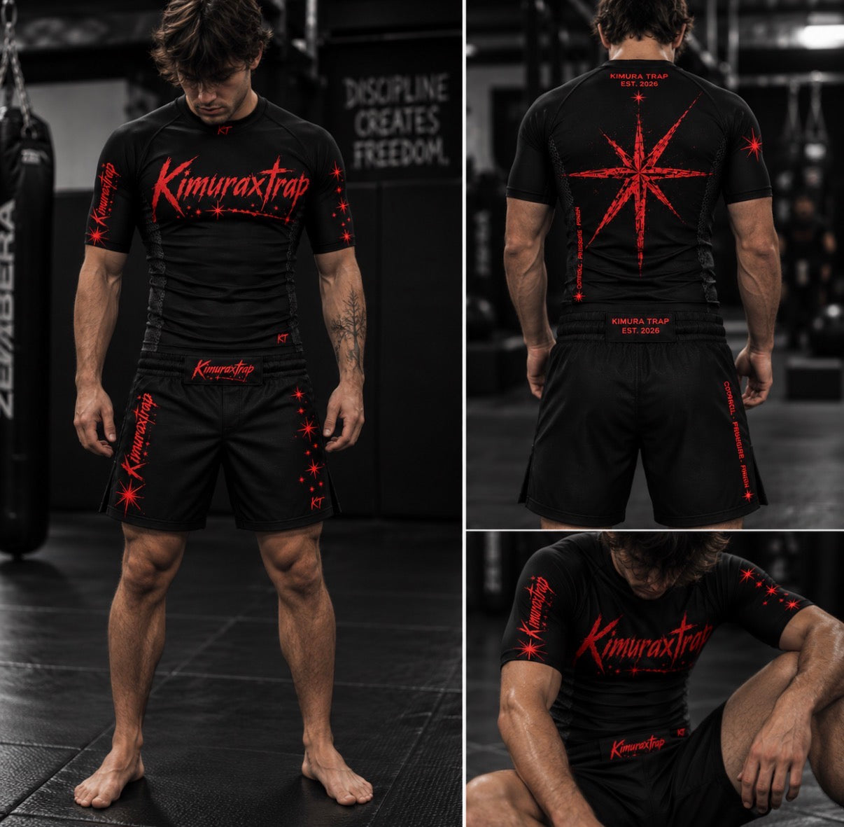 Kimura Trap™ — RED KIMURAXTRAP - Rash Guard Set