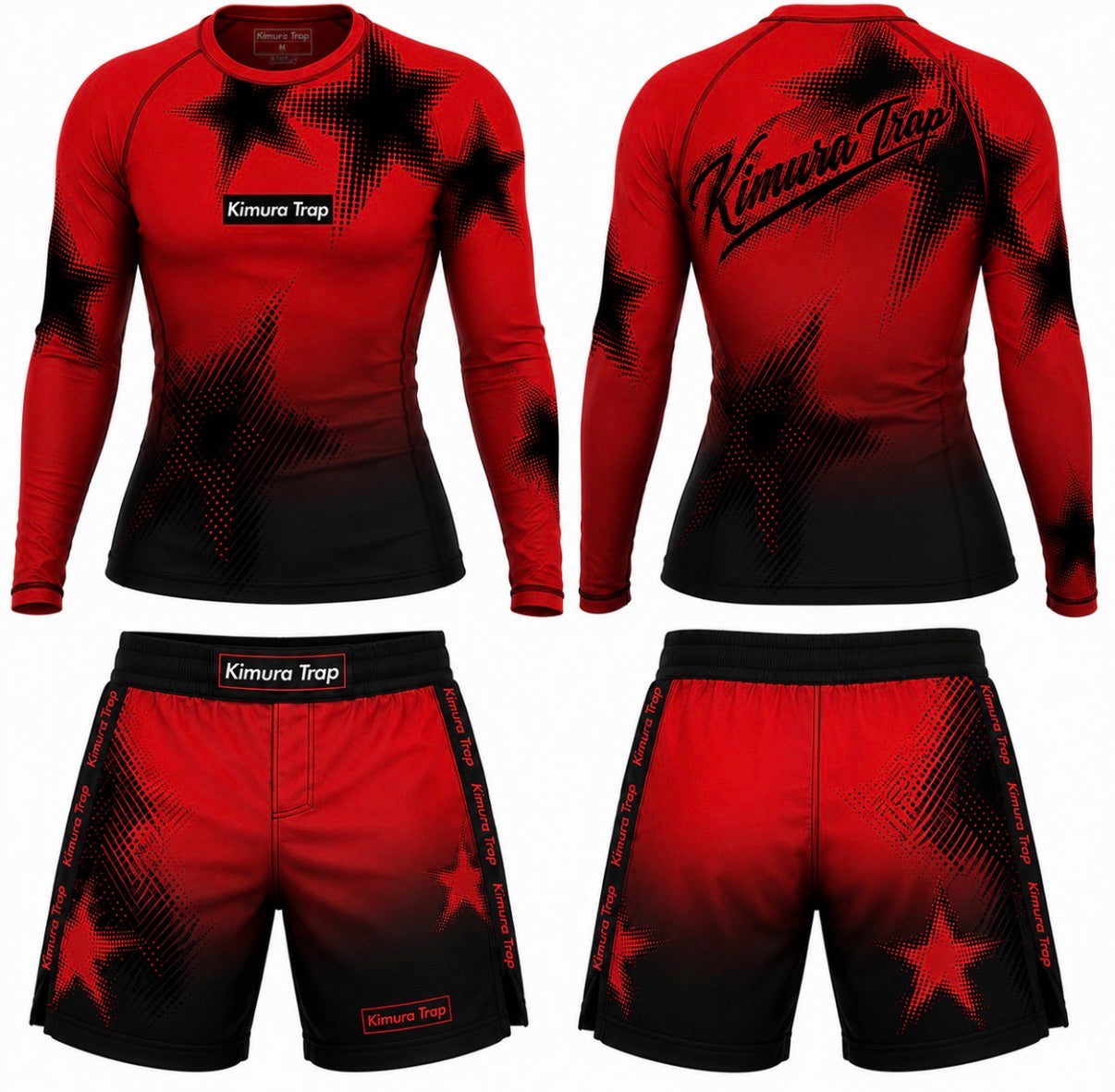 Kimura Trap™ — WOMENS CRIMSON TRAP (Rash guard set)