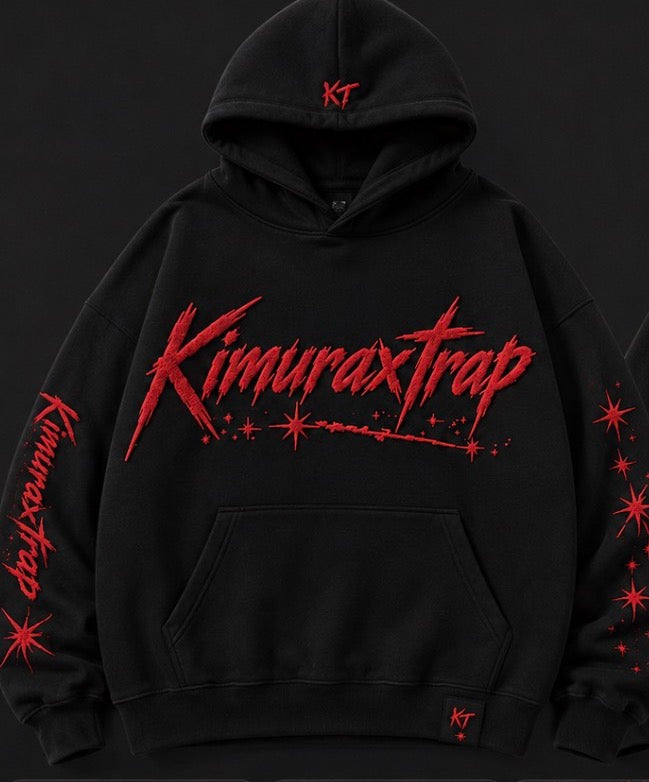 Kimuraxtrap- RED SIGNAL- baggy hoodie